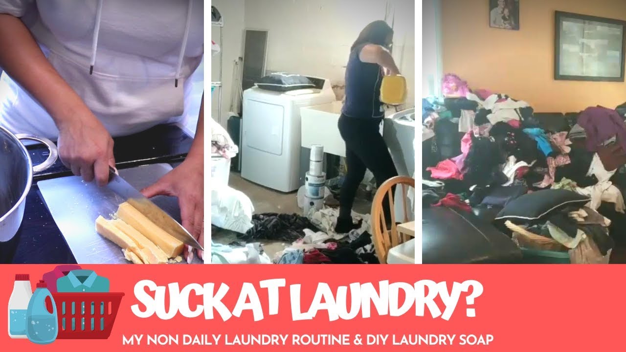 SUCK AT LAUNDRY? LAUNDRY TIPS + MY NON DAILY LAUNDRY ROUTINE | HOW TO MAKE LAUNDRY SOAP FROM HOME