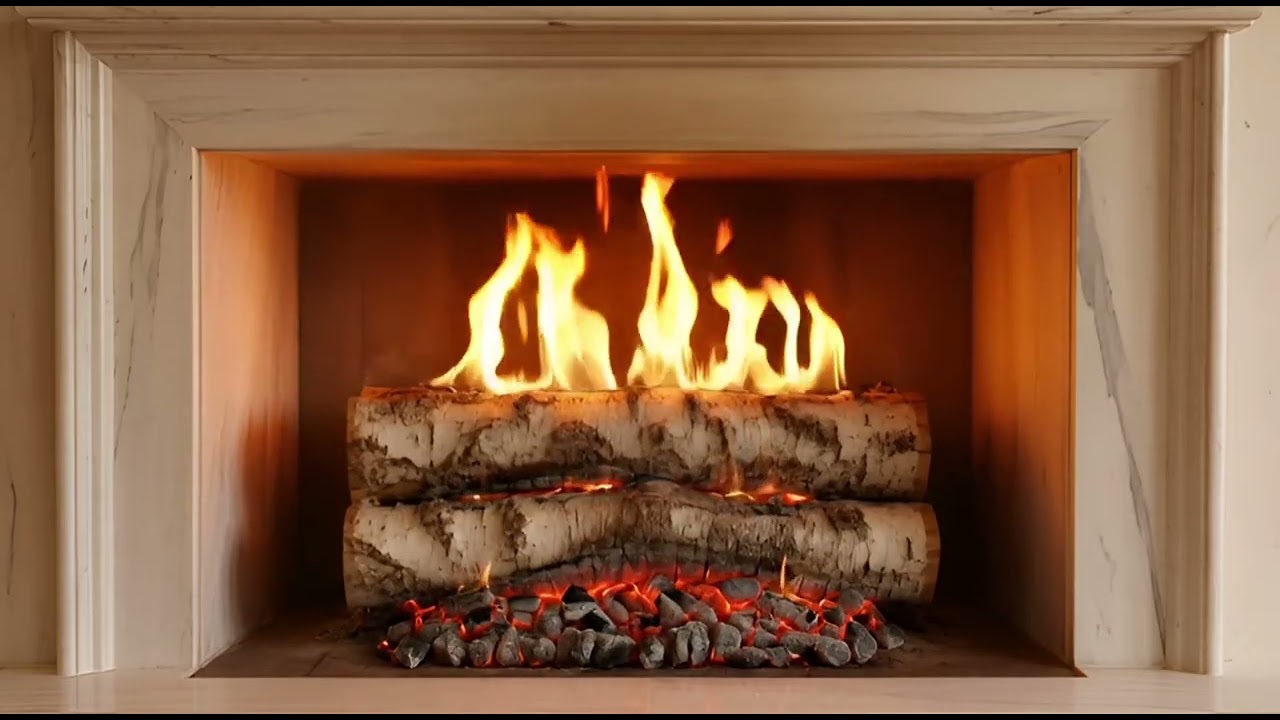 1 HOUR Crackling Fireplace Ambience 🔥 Realistic Luxury Hearth ASMR 🪵