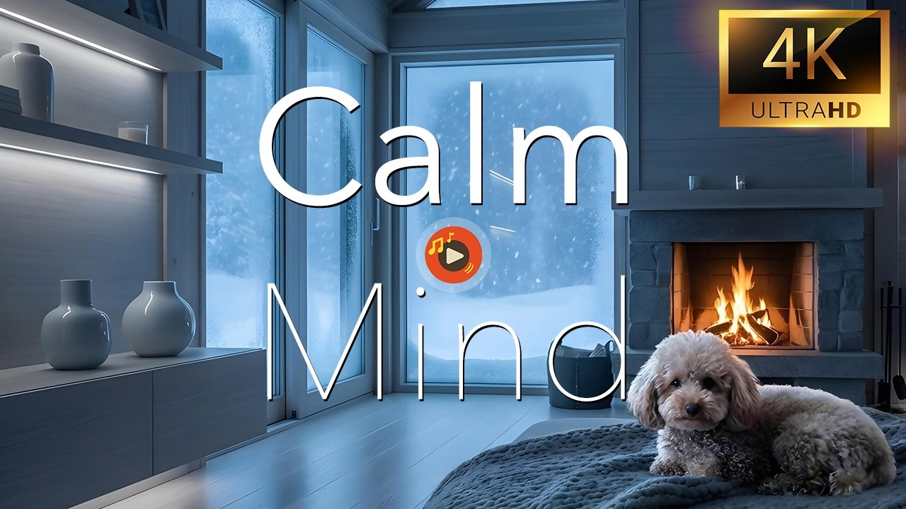 Modern Cabin Vibes: Relaxing Jazz Music & Cozy Dog Ambience | 1 Hour Chill & Study Session