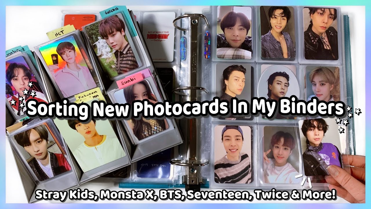 Sorting New Photocards In My Binders 29 ✰ BTS, Monsta X, Seventeen, Stray Kids, Twice & More!