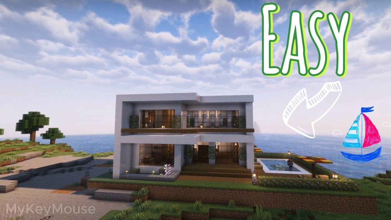 Minecraft :: TIME LAPS TUTORIAL for easy construction of a super technologically advanced house 