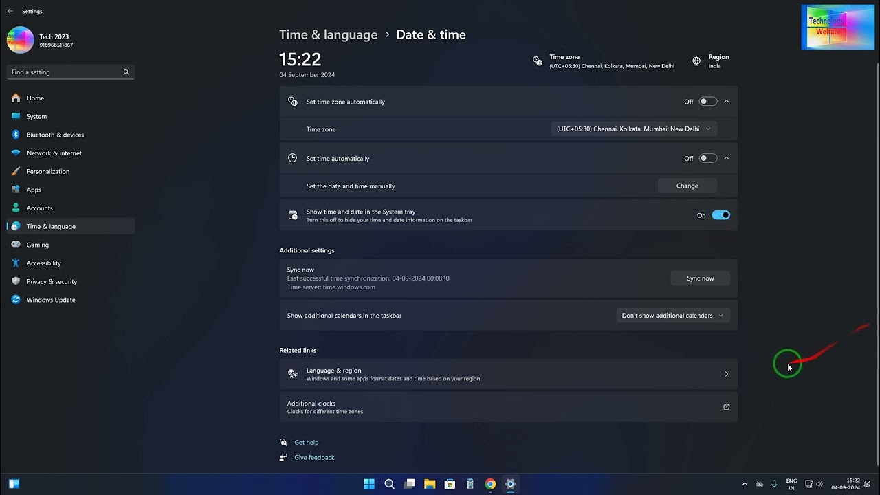 How to Hide or Show date and time from taskbar Windows 11 | Windows 10