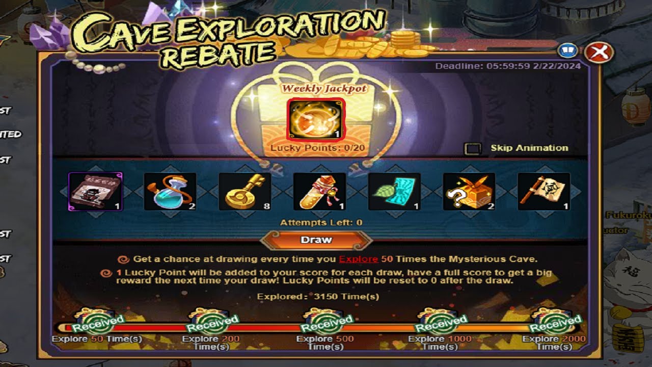 NARUTO ONLINE CAVE REBATE 3150 KEYS !!!!