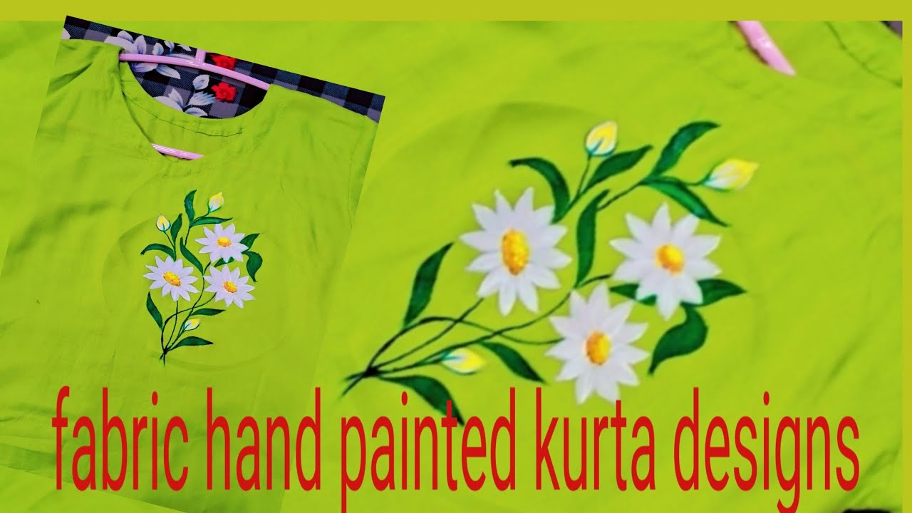 ♥️New easy fabric paint✨️ dress designs ✨️ kurta ko kaise paint kare ✨️ trending kurta designs ♥️