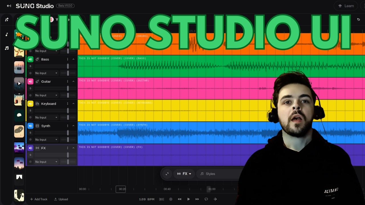 Как работать с пользовательским интерфейсом Suno Studio (v1.0.0, 2025)
