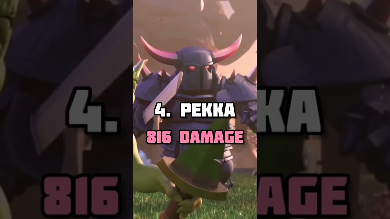 Clash Royale Cards with the Highest Damage Per Hit #shorts