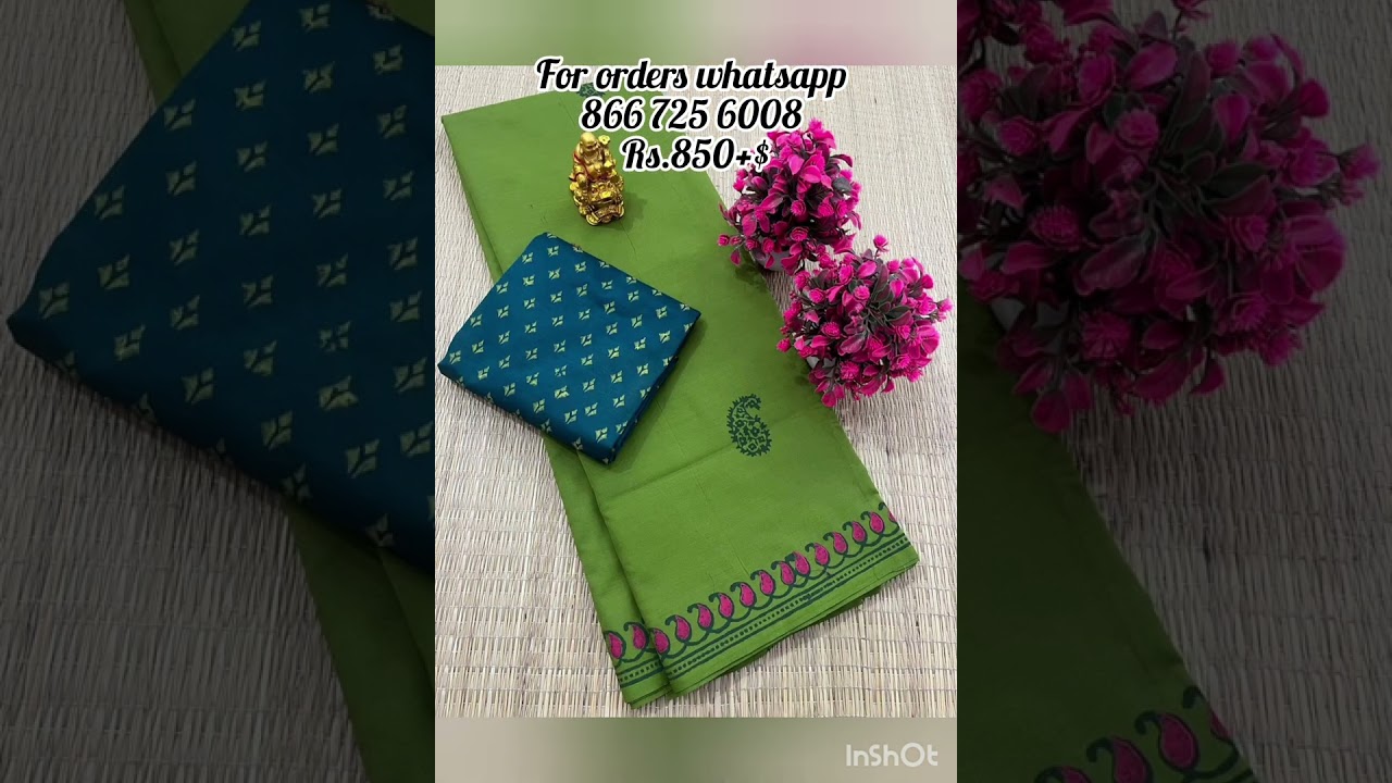New ARRIVALS South mix Cotton sarees combo set To order take screenshot 866 725 6008 💕 