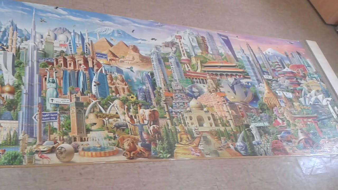Jak powiesić puzzle o dużej elementacji ? How to hang on the wall mega puzzles. Montage Educa 48000.