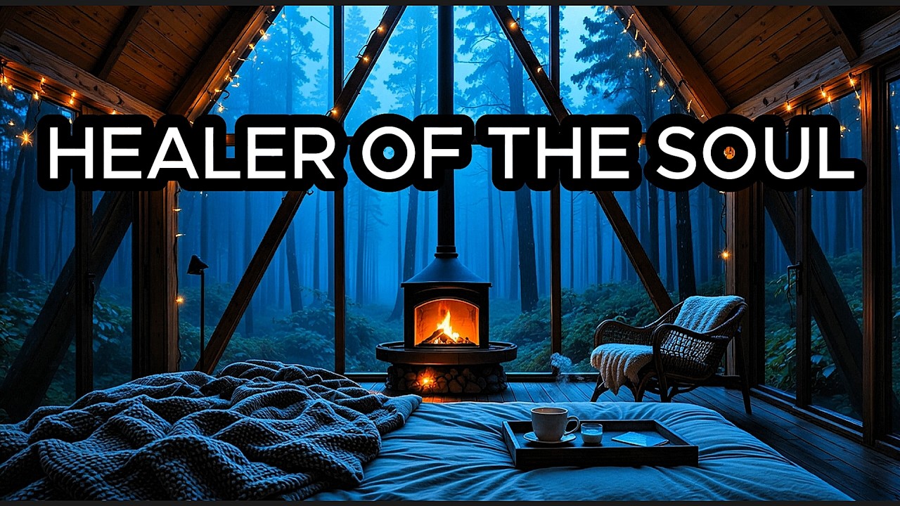 Cozy Glass Cabin in Heavy Rain (No Thunder) | Deep Sleep & Focus Ambience