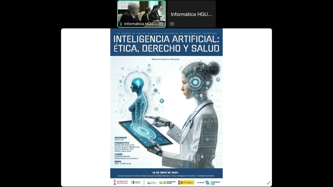 Jornada del Comité de Bioética: INTELIGENCIA ARTIFICIAL, ÉTICA, DERECHO Y SALUD