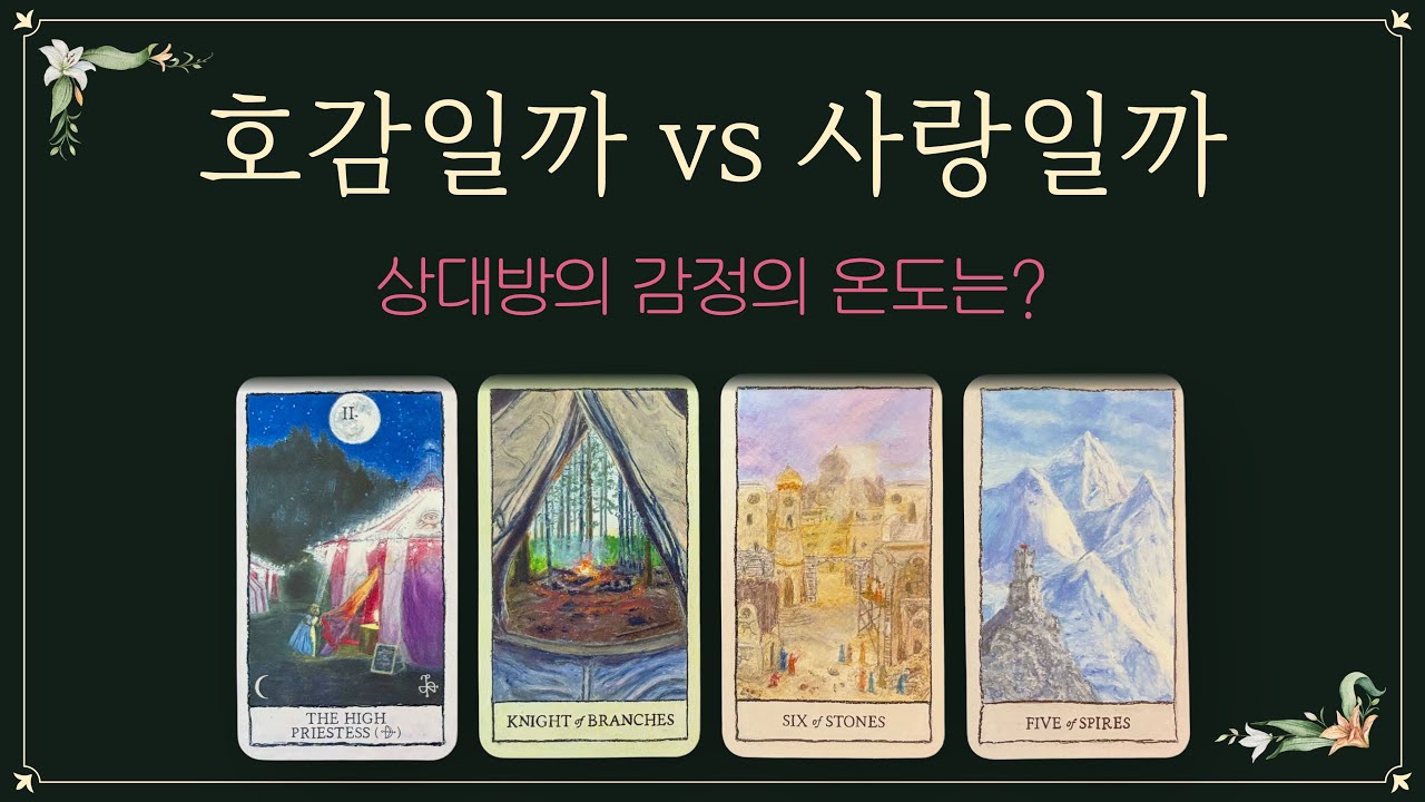 [타로] 호감일까 vs 사랑일까? | 날 향한 상대방의 감정의 온도를 살펴볼게요 💘 #타로 #속마음타로 #속마음 #연애운 #재회운 #타로연애운