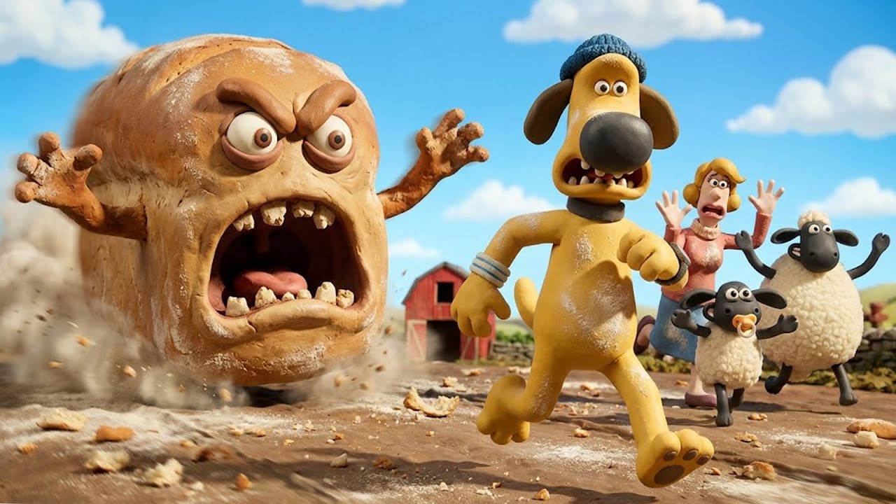 Shaun Escape : Why Is This Bread Chasing Them?! 😱🍞 | Funny Shaun the Sheep Cartoon
