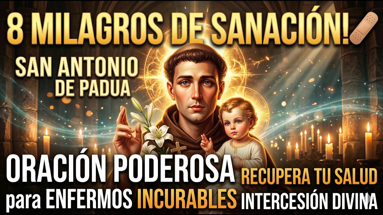 8 MILAGROS DE SANACI&Oacute;N! 🩹 ORACI&Oacute;N PODEROSA a SAN ANTONIO DE PADUA para ENFERMOS INCURABLES