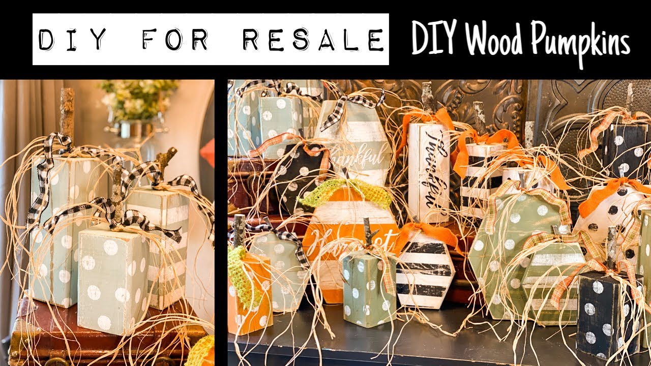 Fall Decor - DIY Wood Pumpkins - DIY Farmhouse Decor - Shabby Chic - Upcycled Wood