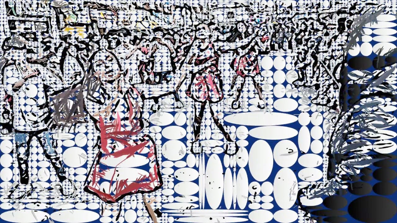 Animacion experimental con burbujas elipsoidales.  4K.