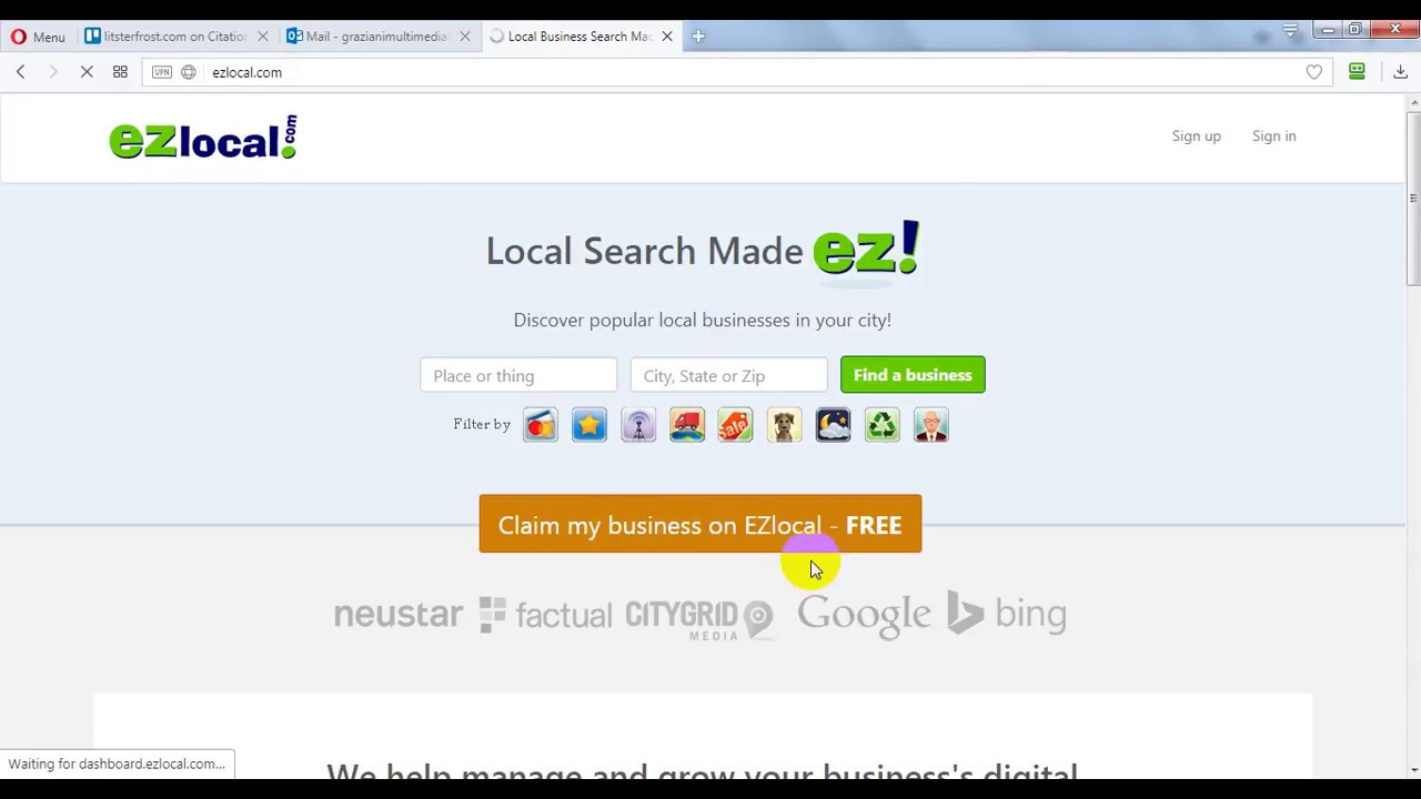 Tutorial: How to submit business on  ezlocal.com