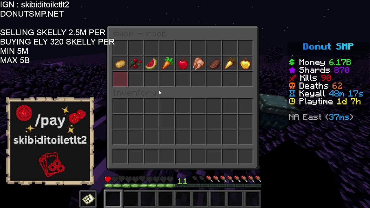 DONUTSMP LIVE!  ︱50M PER BASE ︱SELLING SKELLIES 2.5M PER  ︱ 1B+  LOOTDROP?  ︱ 1B+ BOUNTY?
