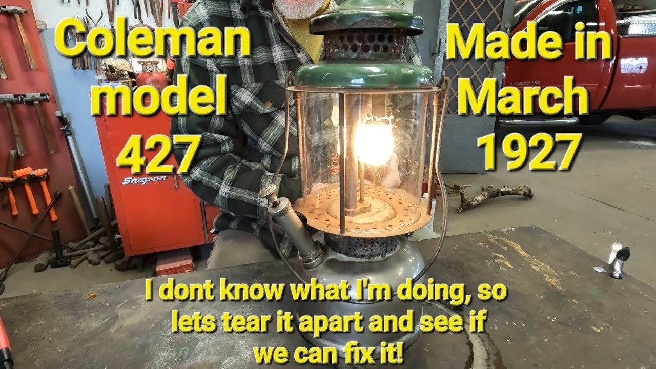 Coleman model 427 plugged air pump repair.