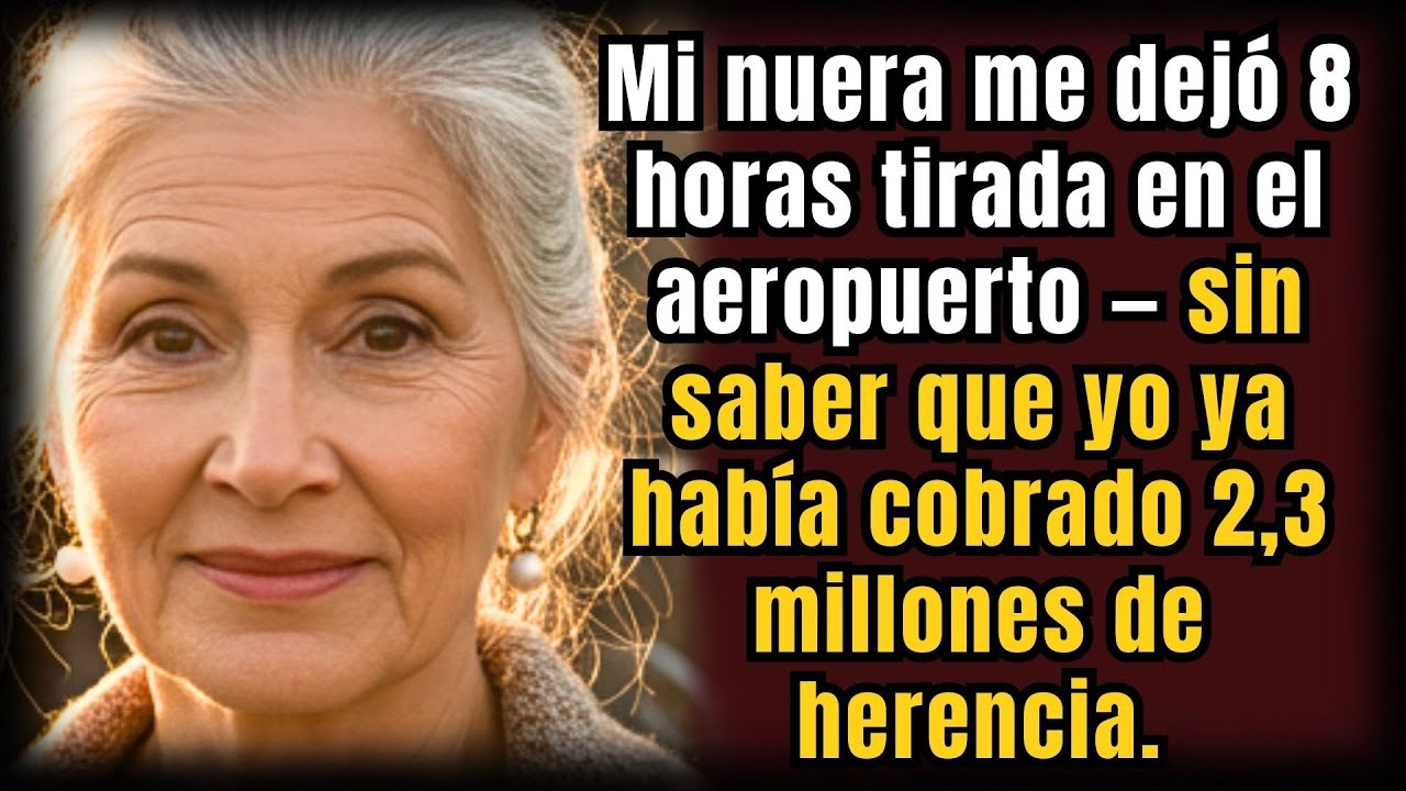 Mi nuera me dejó 8 HORAS en el AEROPUERTO — sin saber que ya cobré 2,3 millones de herencia