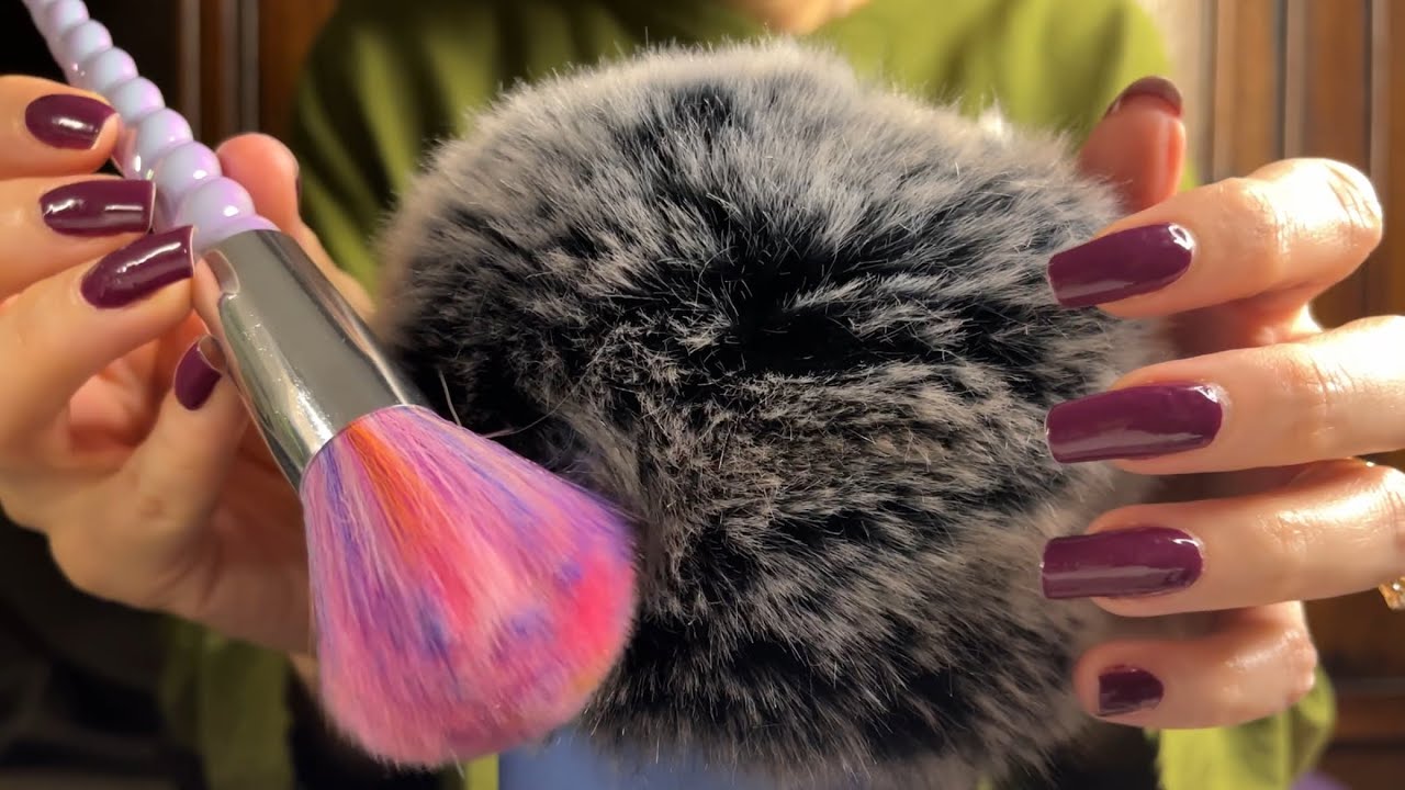 ASMR * 6 Unique Brushes on the Fluffy Mic * Soft Spoken