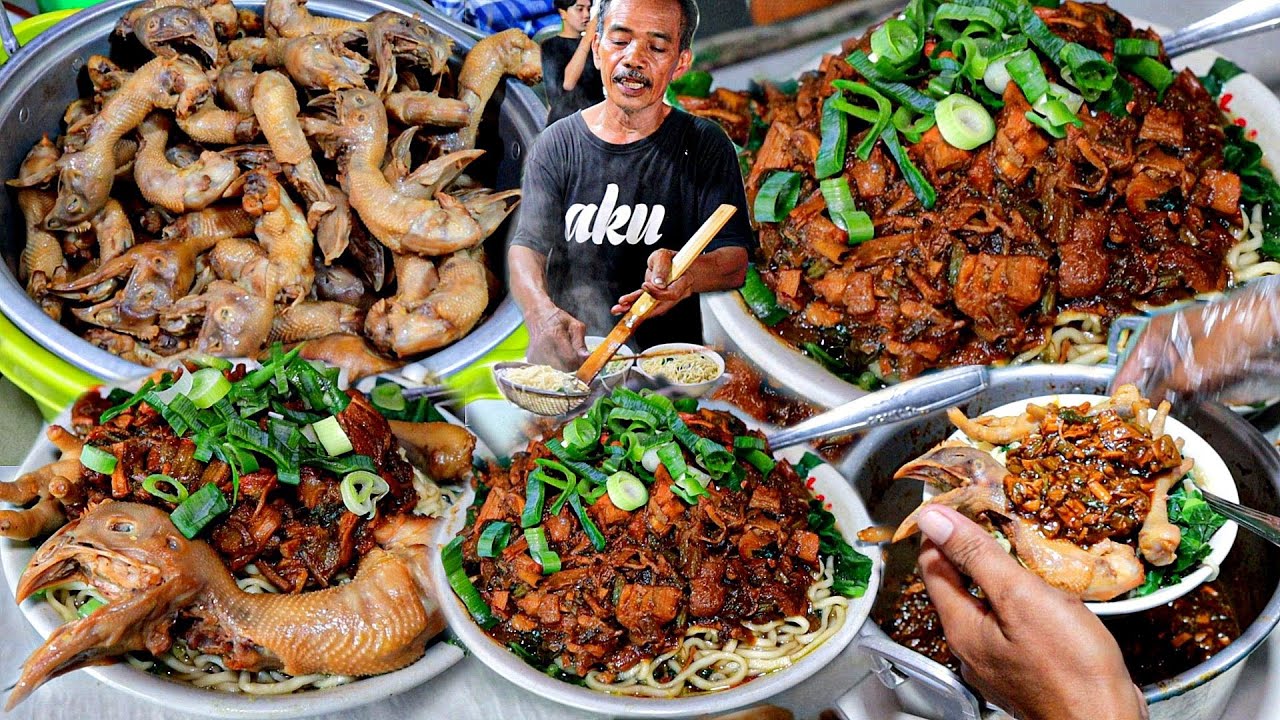 MIE AYAM PAK TRIKIDJO SOLO, PORSINE BRUTAL BISA BUAT MAKAN 2 ORANG