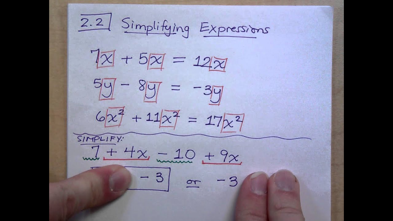 Prealgebra - Part 31 (Simplifying Expressions)