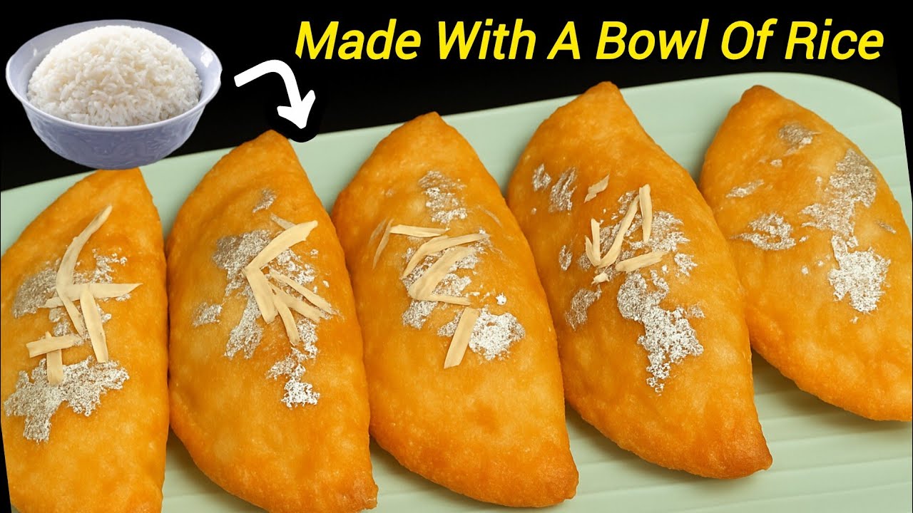  Rice Gujiya ! No Maida,No Mawa! Leftover Rice Recipe l Gujiya Recipe l lndian @ Leftover Luxury 