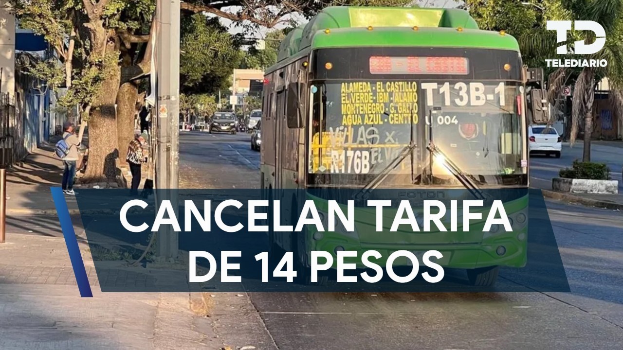 Cancelan tarifa de 14 pesos al transporte público en Jalisco; Tarjeta Única no será obligatoria