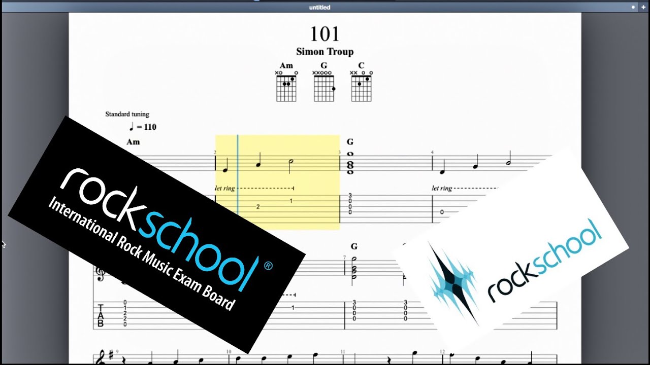 101 Rockschool Debut Grade Guitar