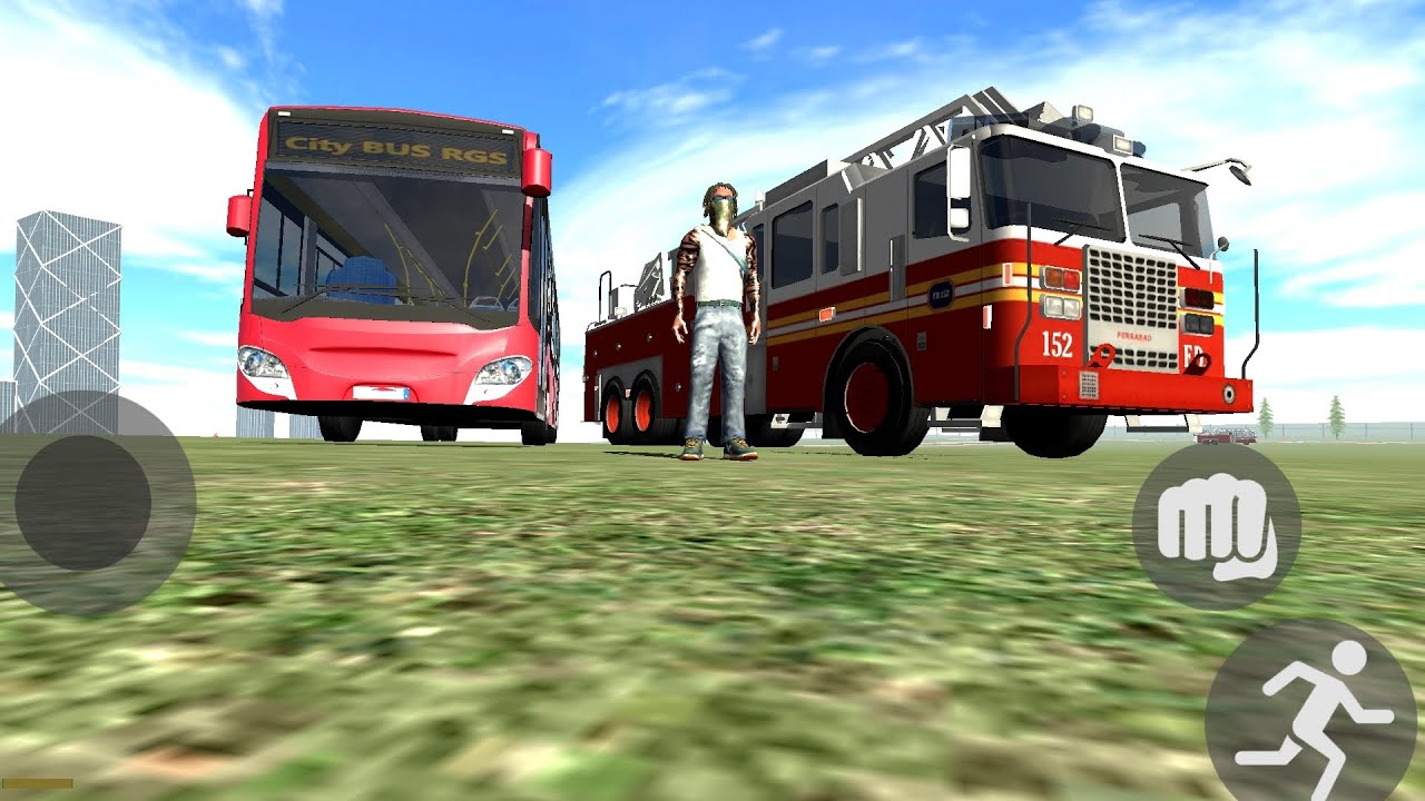 Competition between City bus VS Fire 🚒🚛😎😃