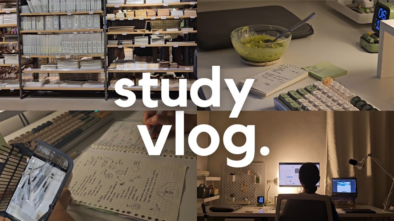 study vlog 📝 first day of school, senior year, muji stationery, note-taking, the umbrella academy
