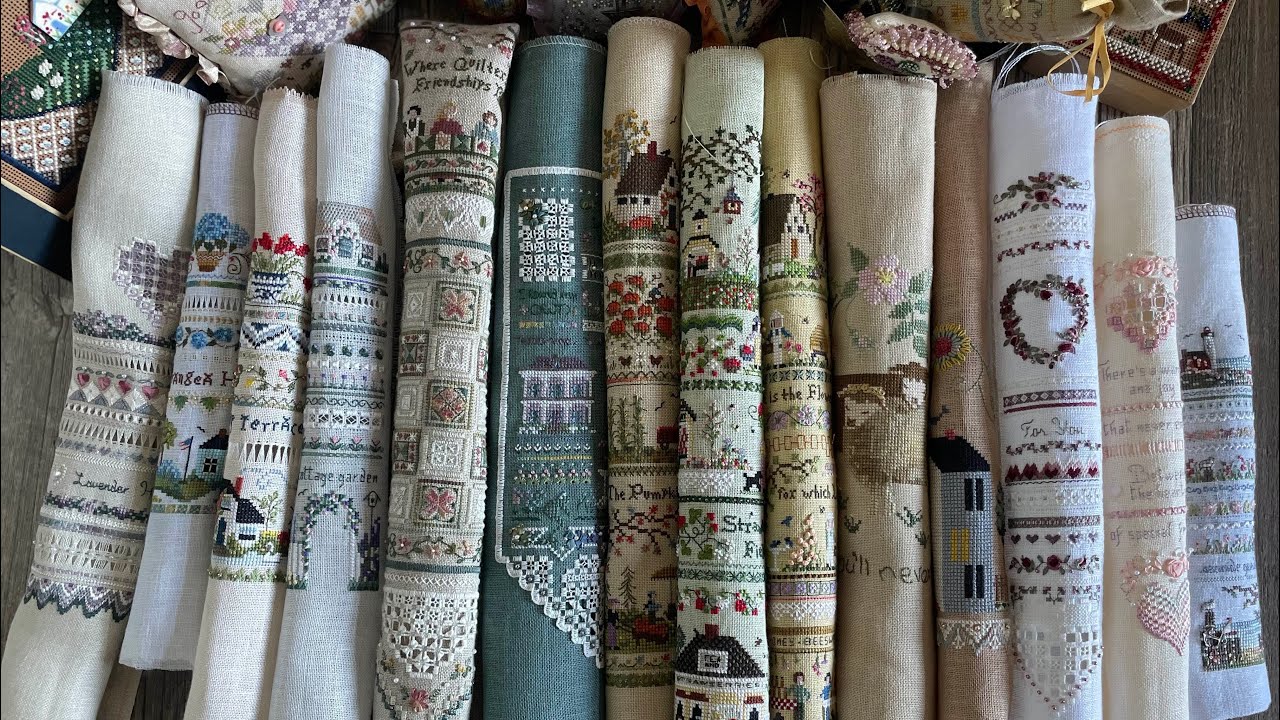 2. Все мои вышитые работы от The Victoria Sampler. Вышивка крестом