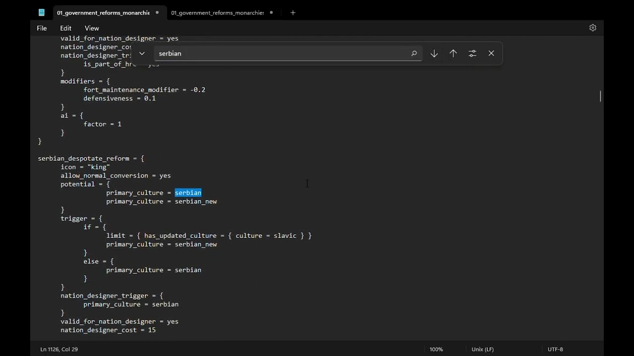 Serbian Despotate Tier 1 Reform - Possible Typo?