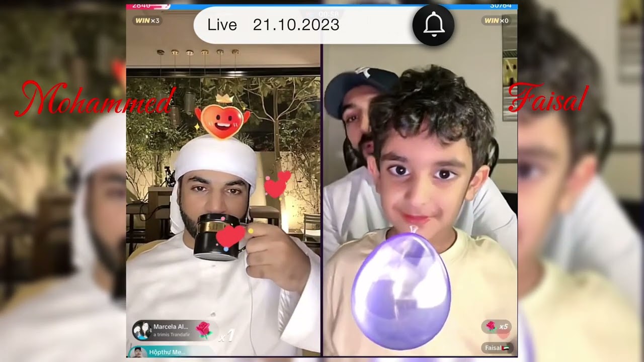 ❤️Baby Rashid with uncles Mohammed and Faisal ☞TikTok Live☞ 21.10.2023