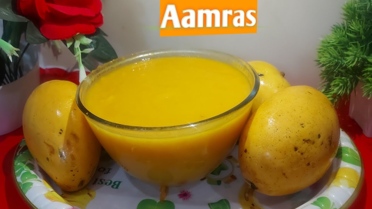 Aamras Recipe ||How to Make Aamras  At Home Summer Special|Mango Pulp!