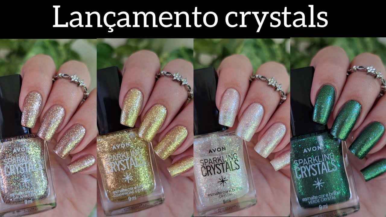 ESMALTE AVON SPARKLING CRYSTAL NOVAS CORES LANÇAMENTO 2024
