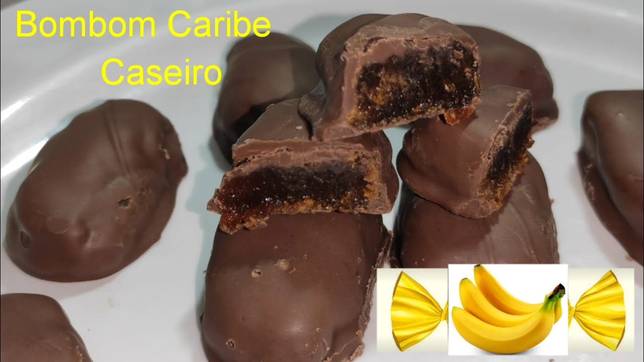 Bombom caribe caseiro ,com 3 bananas fiz 11 bombons #façaevenda ou presenteia com essa delícia😉