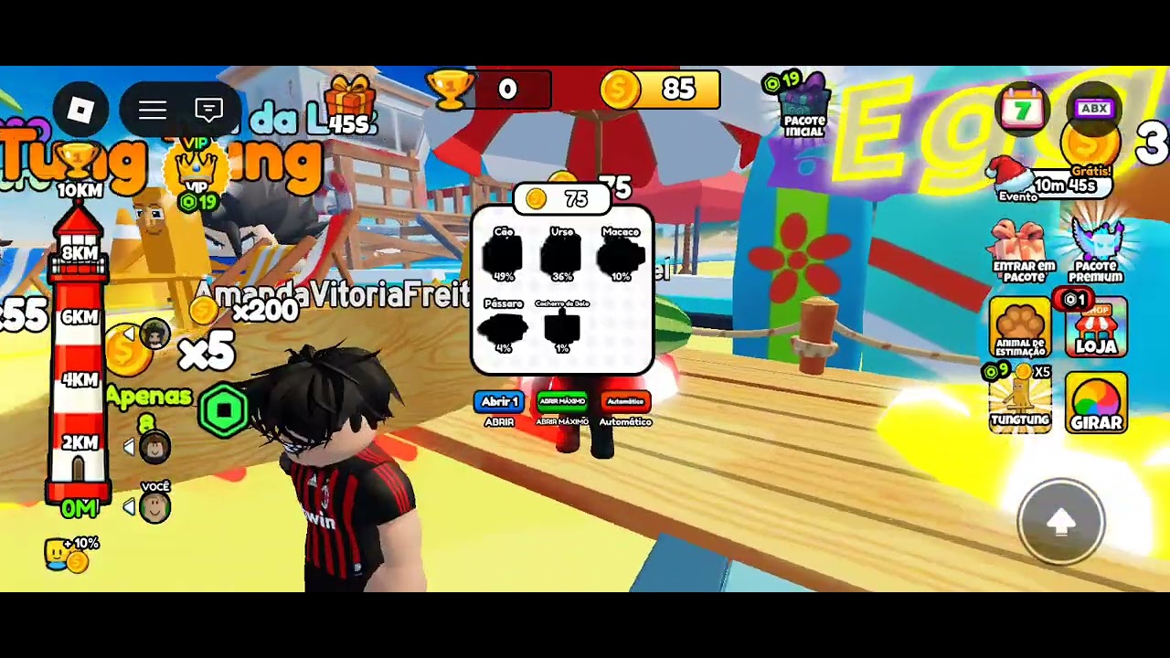 Jogando roblox