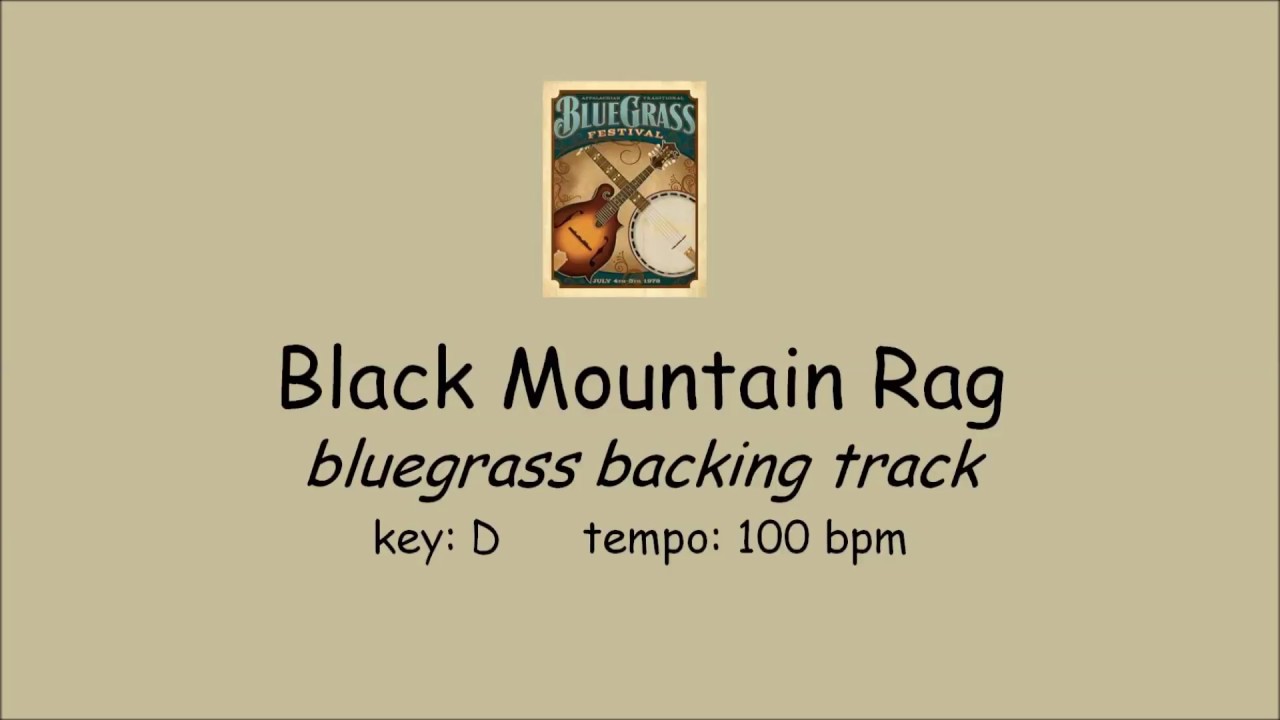 Black Mountain Rag  - bluegrass backing track in D