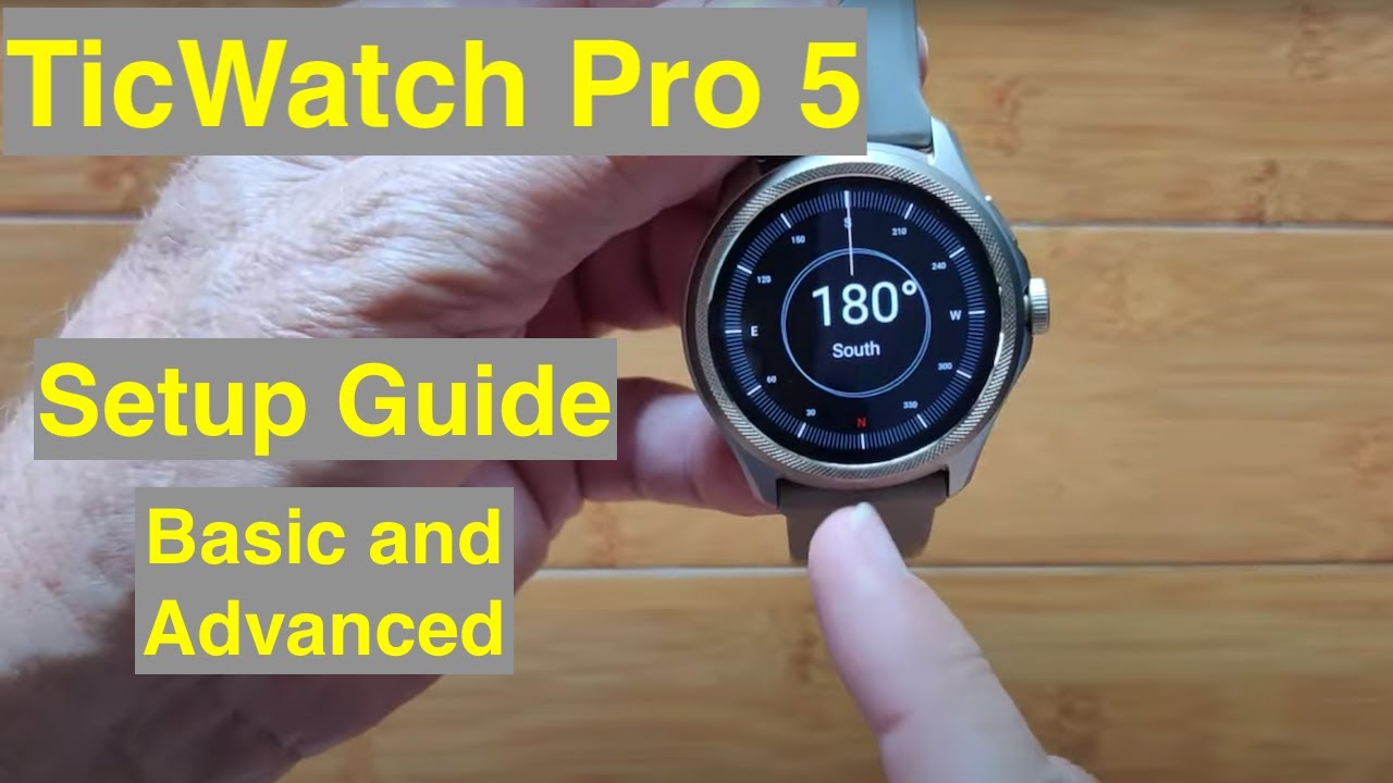 Mobvoi TicWatch Pro 5 WearOS 3 BT Call 5ATM GPS Dual Screens Flagship Smartwatch:Unbox & Setup Guide