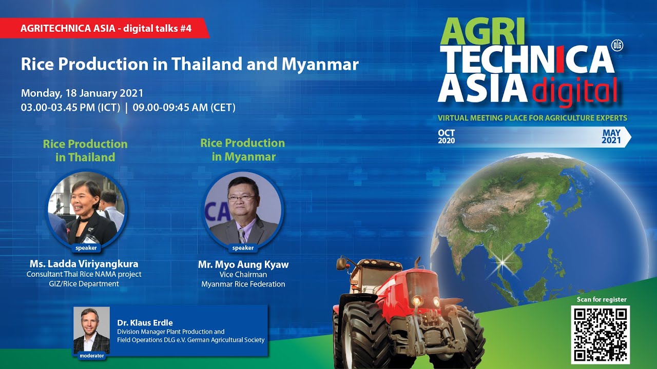 AGRITECHNICA ASIA & HORTI ASIA digital talks #4: Rice Production in Thailand and Myanmar