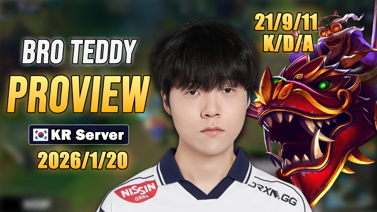 BRO Teddy Adc Proview  | Corki Jhin | Patch 26.01