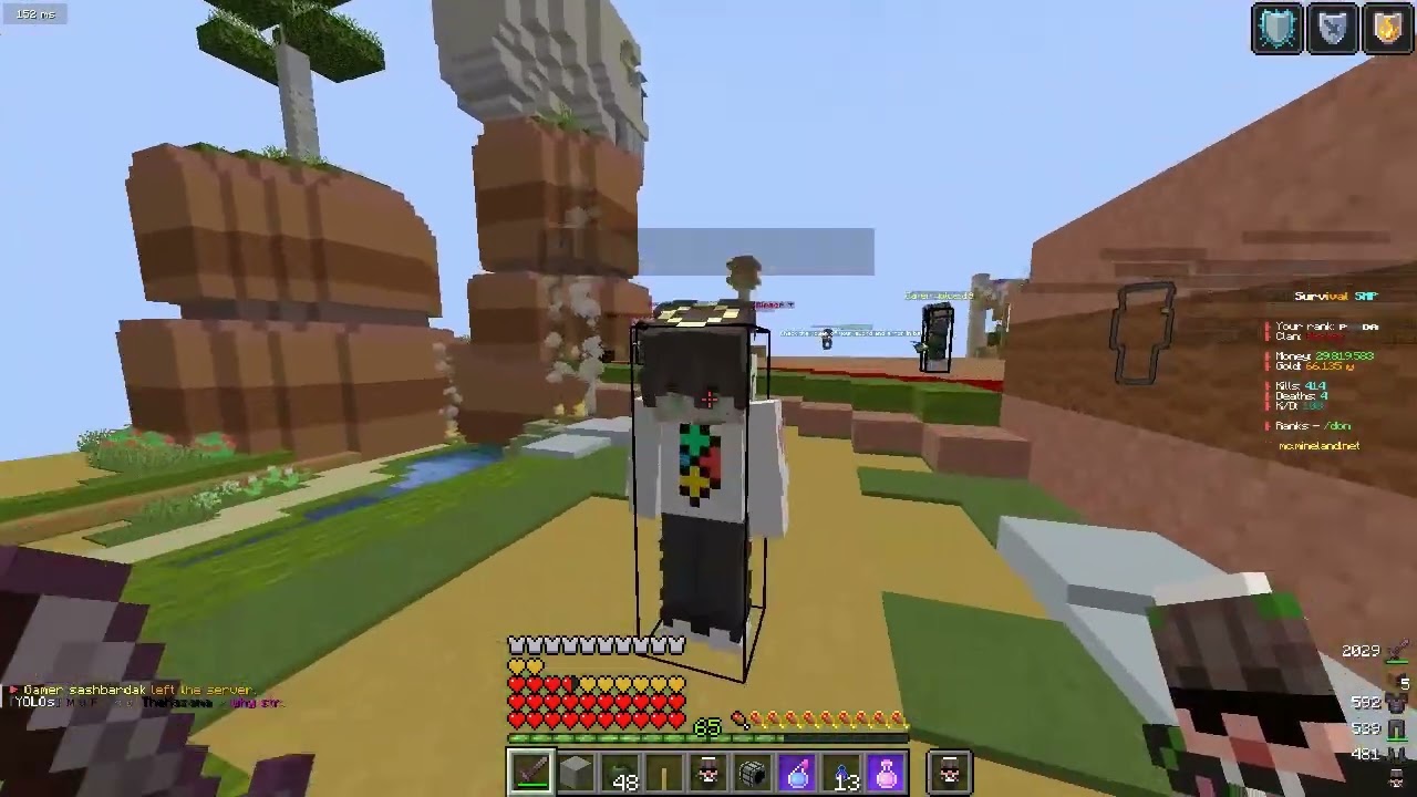 Potato People pvping me on this trash server  | Mineland