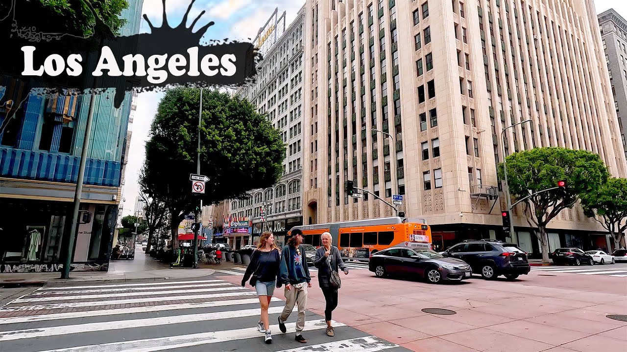 Walking Tour of Financial District in Downtown Los Angeles - California | Travel Guide | S. Broadway