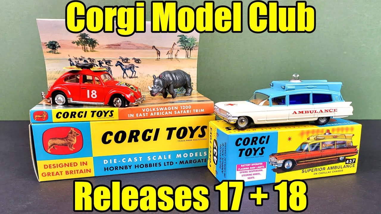 Corgi Model Club Part 9 Releases 17 + 18 #437 Superior Ambulance + #256 Volkswagen 1200 Safari