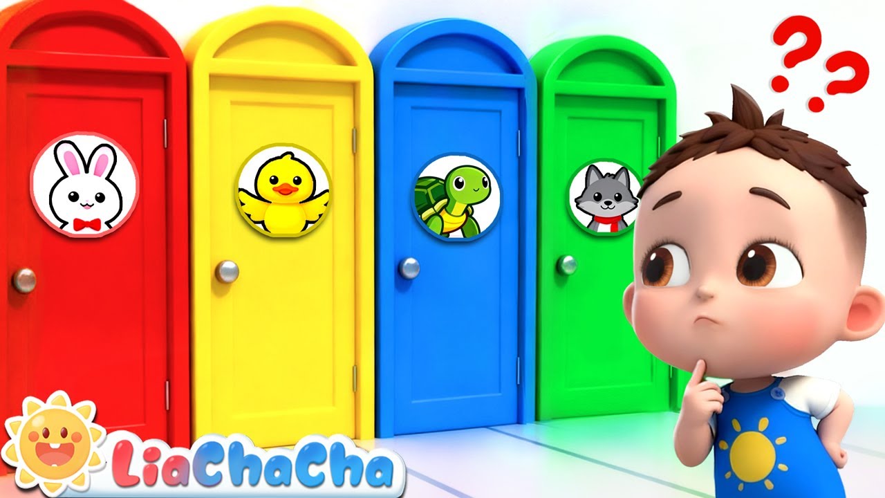 Who's at the Door? | Learn Animals for Babies | Color Song | LiaChaCha Nursery Rhymes & Kids Songs