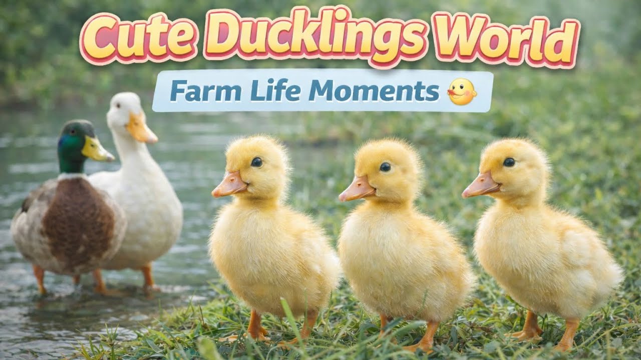 Cute Ducklings with Parents | Sweet Farm Life Moments | Baby Ducklings Family | pets & animals vlog