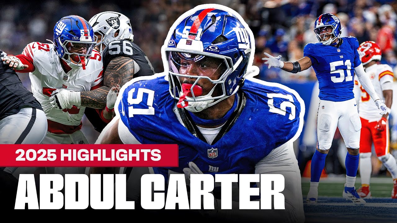 Abdul Carter Top 2025 Season Highlights | New York Giants