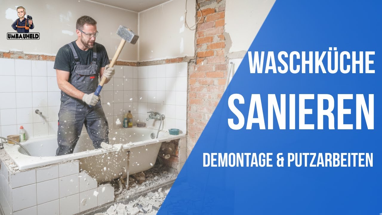 Badewanne abbrechen und Innenputz Umbauheld