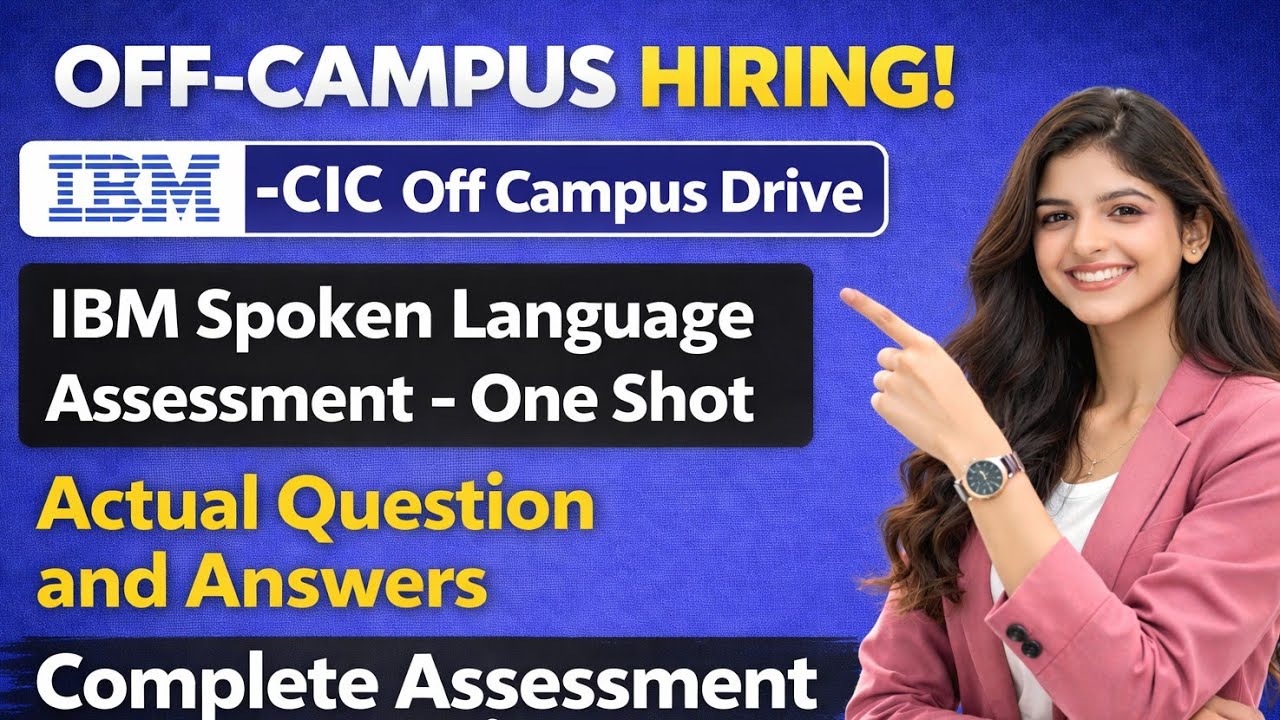 IBM English Spoken Language Assessment | IBM CIC English Assessment | IBM Spoken Language Assessment